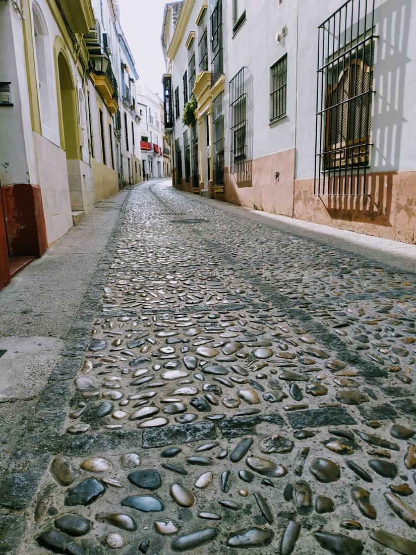 Calle empedrada del centro de Jerez